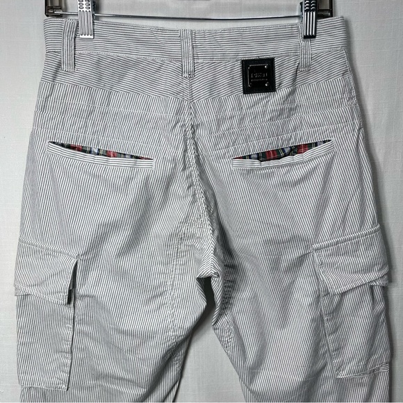 DR&N Do Rego & Novoa Cargo Capri Striped Pants Shorts Men's Size 30 - Picture 5 of 12